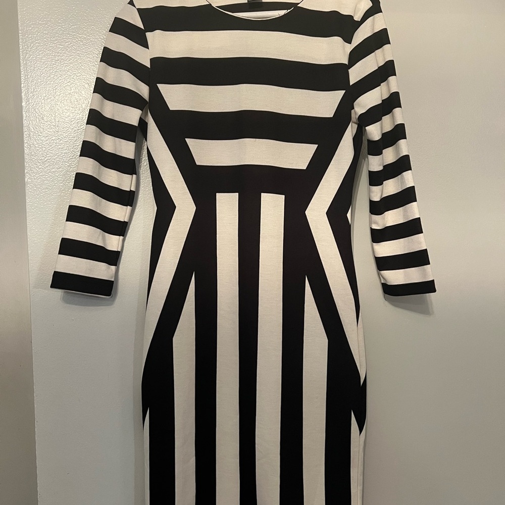 Black and White Striped Dress